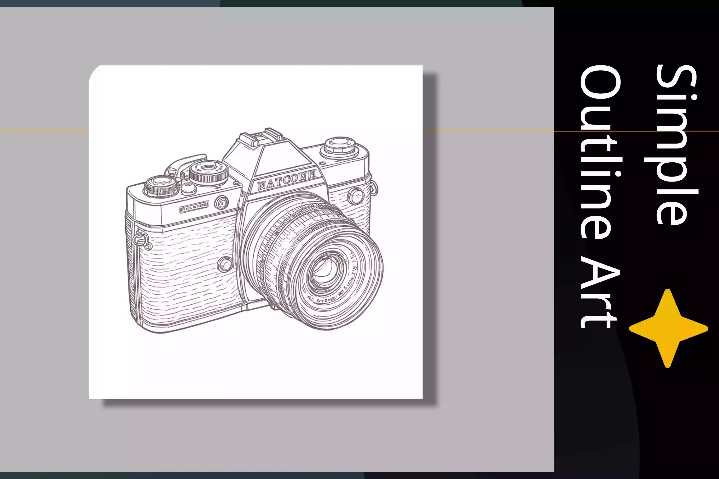 Product photo converted into simple line art