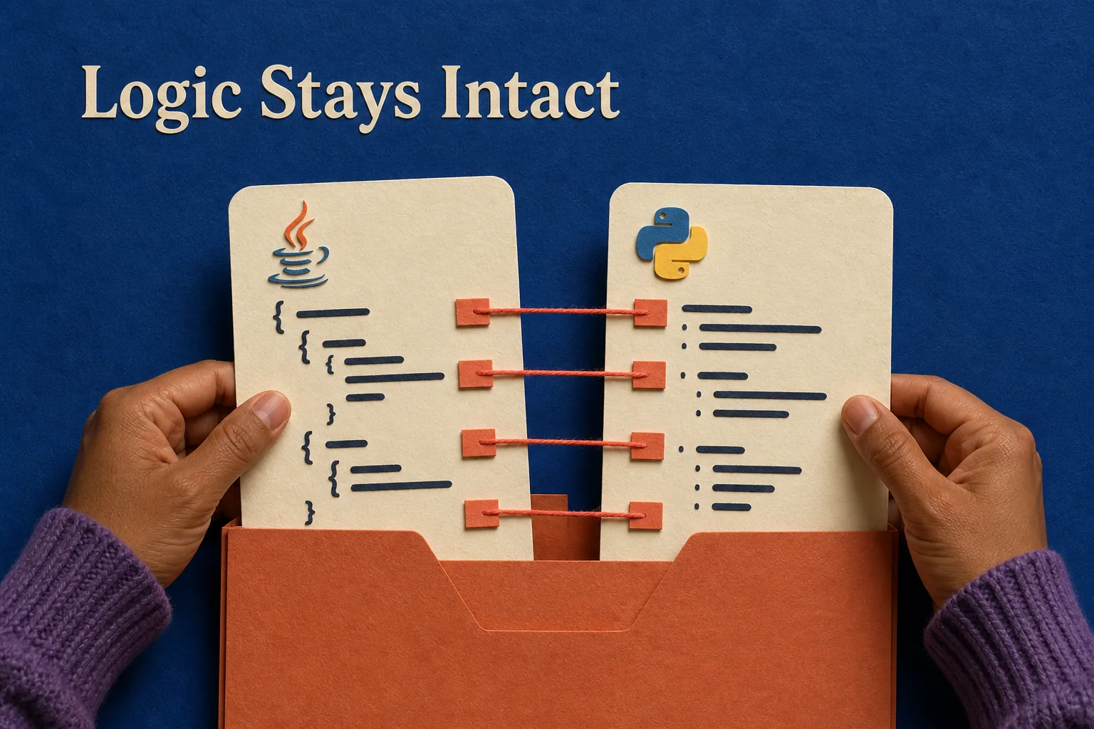 Java and Python code with matching logic