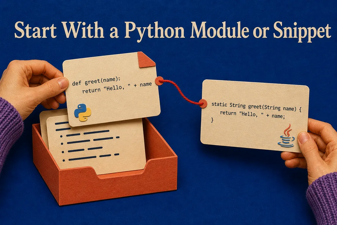 Focused Python source file selected for conversion